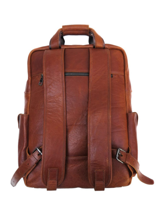 Брутальний чоловічий рюкзак рудого кольору Newery N3081GK