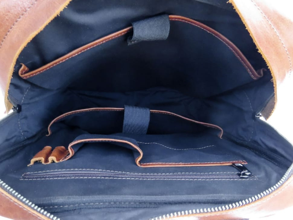 Брутальний чоловічий рюкзак рудого кольору Newery N3081GK