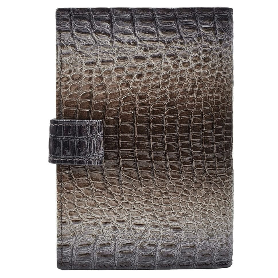 Обкладинка авто+паспорт шкіра Desisan 102-757 сірий кроко лак