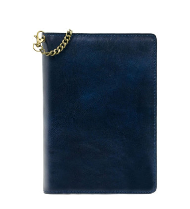 Womens Leather Journal with Refillable A5 Notepad - The Diary of a Nobody - Blue color -  Time Resistance 5207901W