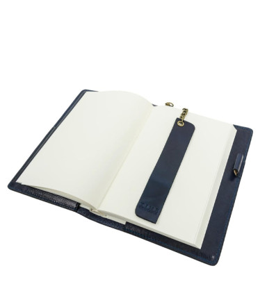 Womens Leather Journal with Refillable A5 Notepad - The Diary of a Nobody - Blue color -  Time Resistance 5207901W
