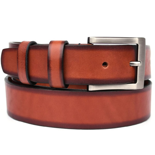 Ремінь шкіряний коричневий 35мм з градієнтом чоловічий "Оксфорд" Limary sk350211