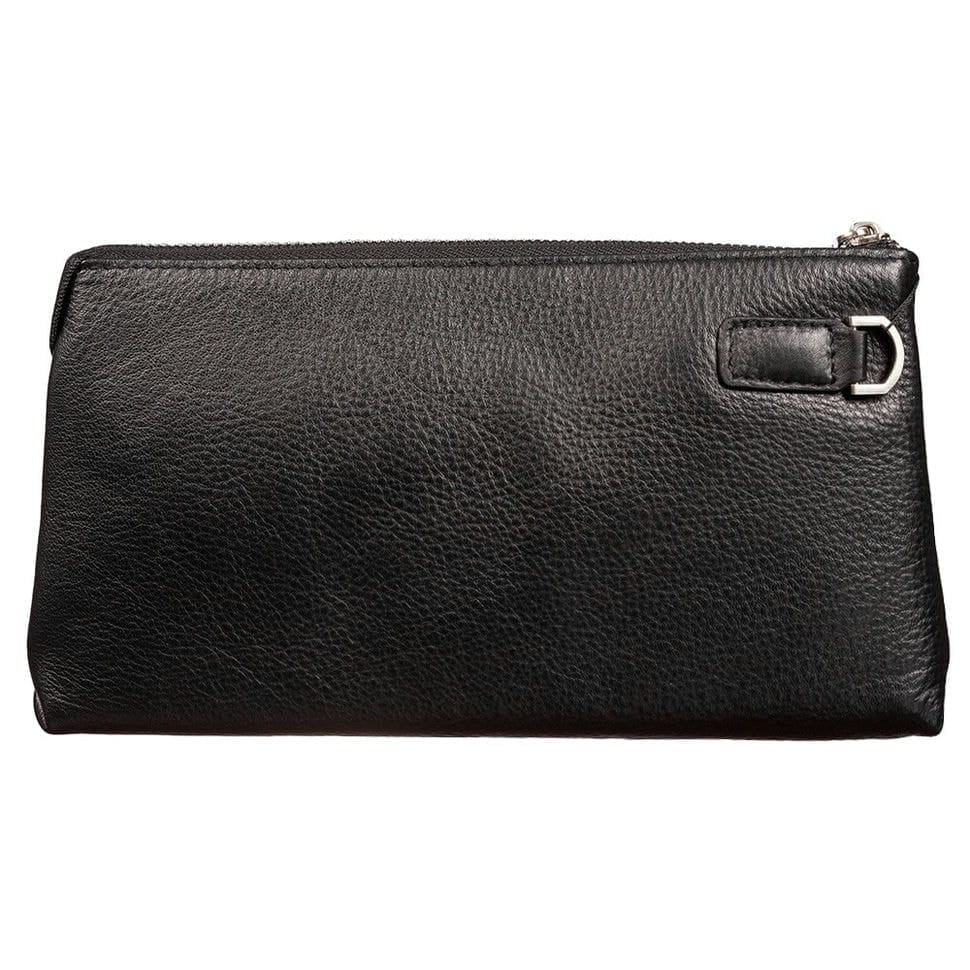 Барсетка кістева шкіряна GRASS 78559-1 чорний флотар