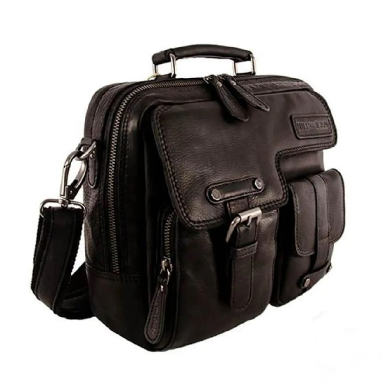 B系貴重 ロサンゼルステリトリー ツナギ BBOY HIPHOP XL 刺繍 Men's leather bag with handle 870367A Hill Burry black - buy at a