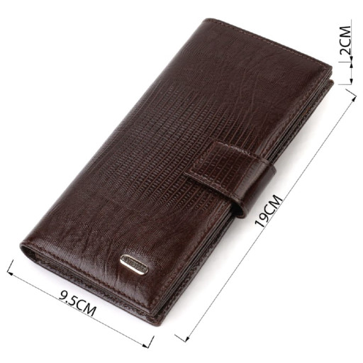 Цікаве вертикальне чоловіче портмоне з натуральної фактурної шкіри з тисненням CANPELLINI 21718