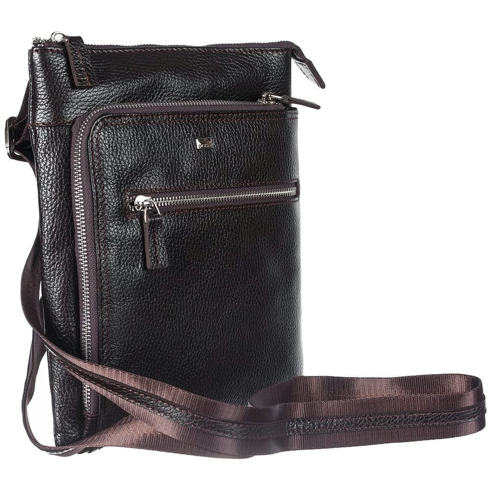 Барсетка кистьова шкіряна DESISAN 1459-9 коричневий гладкий