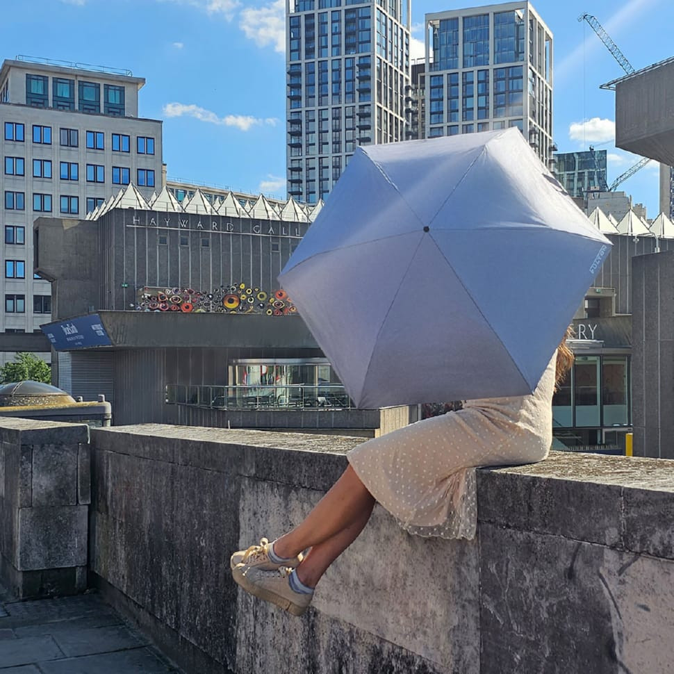 Жіноча парасолька Fulton L924-040065 Parasoleil-2 UV Blue Chambray (Синій)