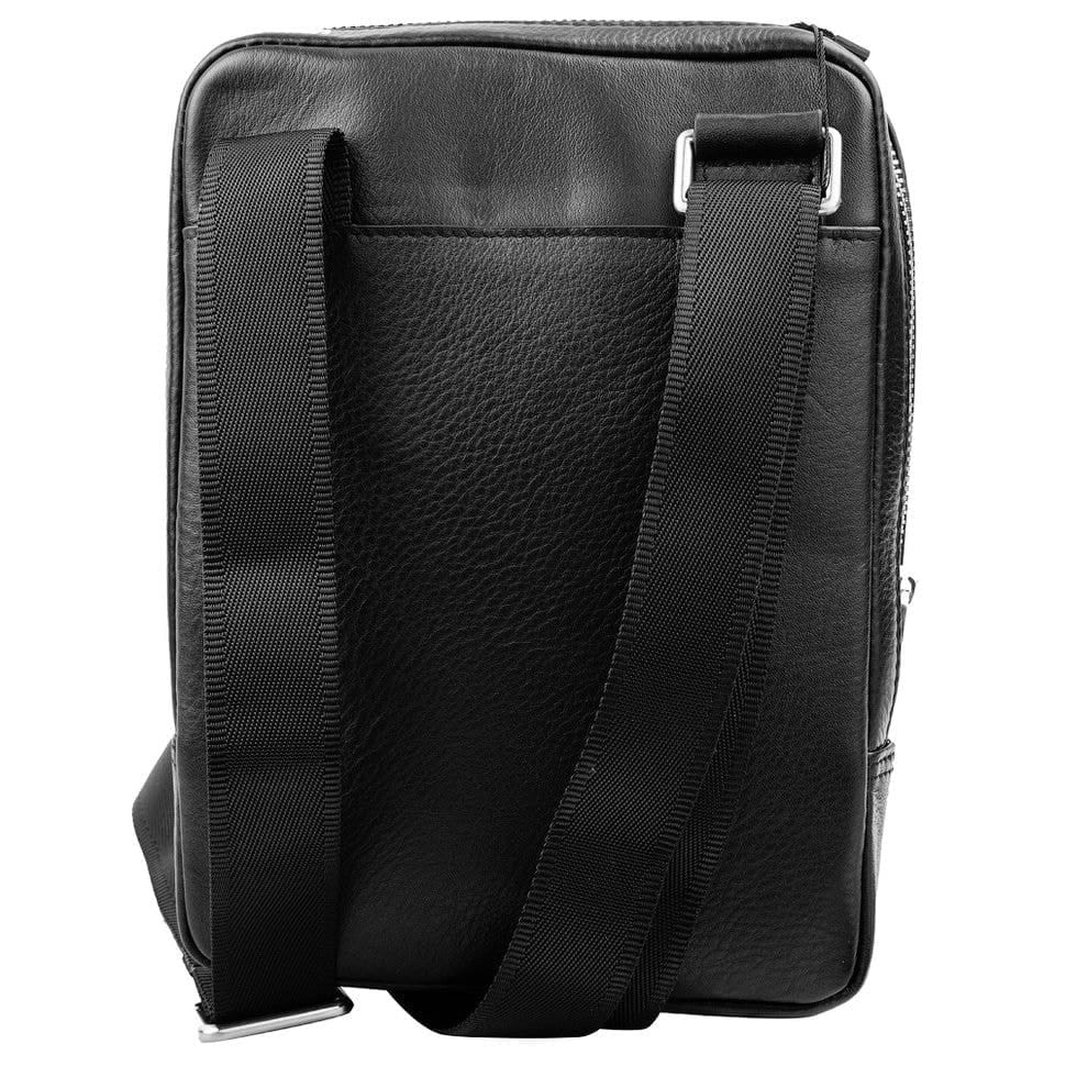 Барсетка м'яка шкіряна GRASS 89210-2 чорний гладкий