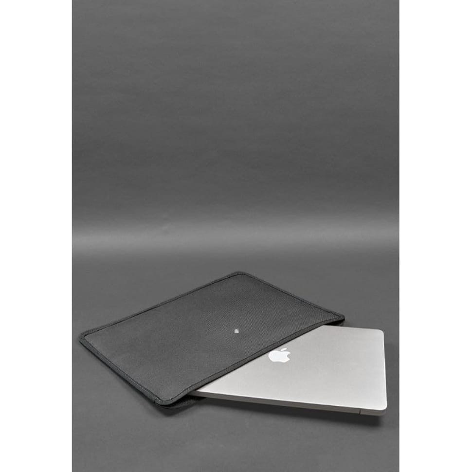 Leather bag for laptop and documents Universal black Crazy Horse