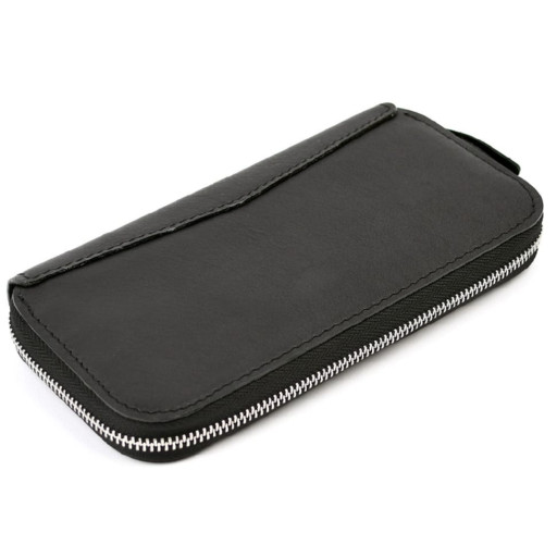 Чоловічий шкіряний клатч гаманець TARWA GA-711-3md чорна Наппа