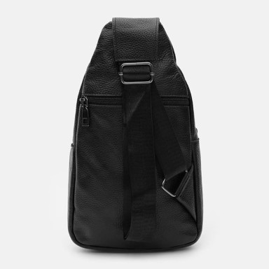 Men's leather backpack Keizer K1084bl-black
