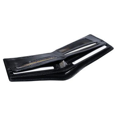Leather wallet Italico 3685 nero black