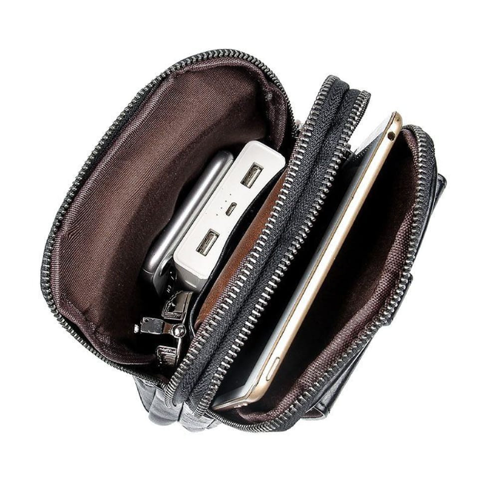 Компактна шкіряна сумка JD4017A для чоловіків на одній шлеї