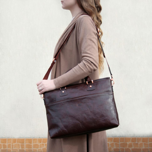 Сумка шкіряна Italico 9625 moro коричневий