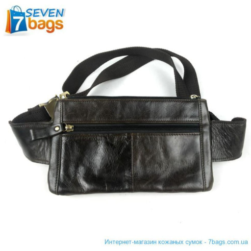 Напоясний сумка з телячої шкіри, чорний мінімалізм