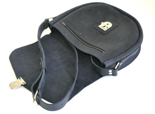 Women's boat bag B644 from the Avitoo brand, color: Cognac, Brown, Black