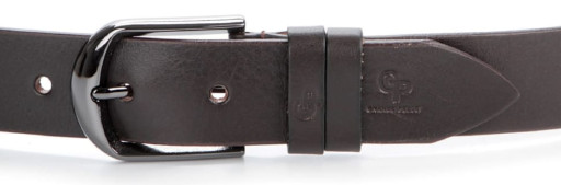 Стильний шкіряний ремінь італійського якості GRANDE PELLE 00770 Коричневий