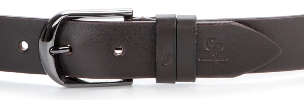 Стильний шкіряний ремінь італійського якості GRANDE PELLE 00770 Коричневий