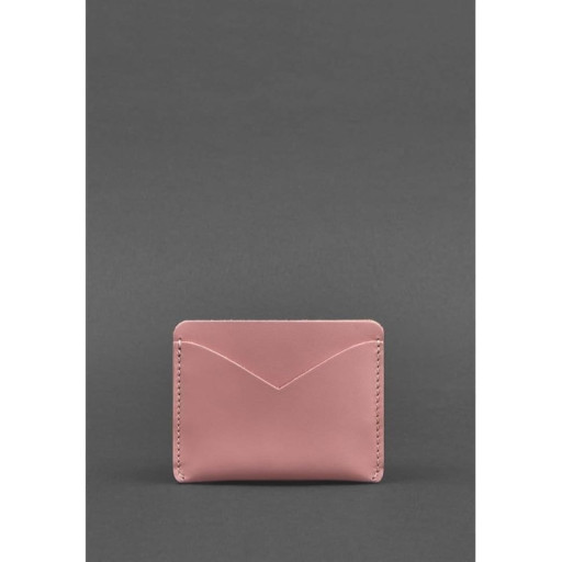 Жіноча шкіряна візитниця 5.0 рожева
