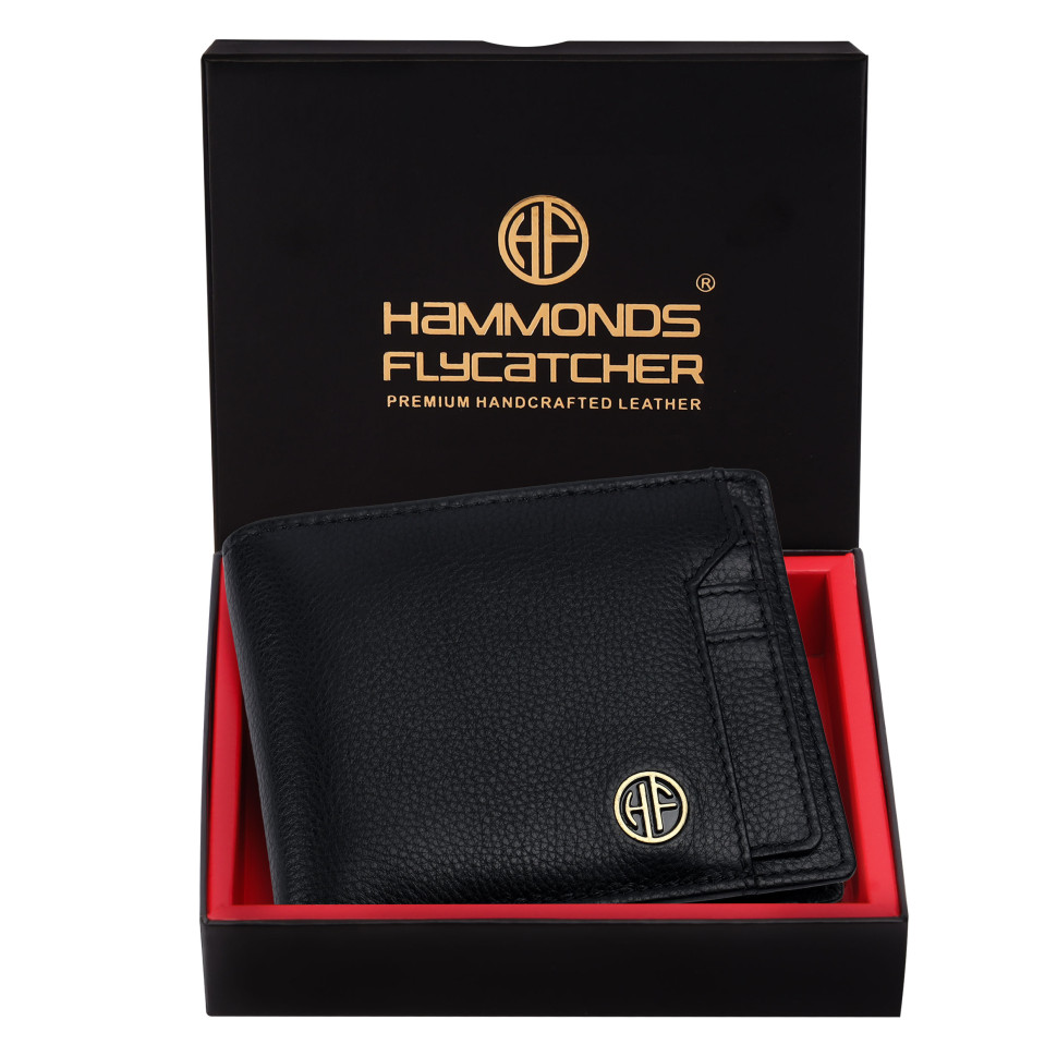 Чоловічий шкіряний гаманець Hammonds Flycatcher HF577 Black (Чорний)
