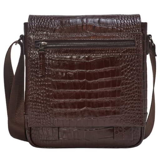 Барсетка м'яка BOND 1107-355 коричневий кроко