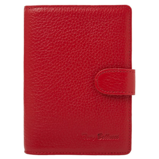 Обкладинка шкіряна для авто-паспорт Tony Belucci 197-282 червоний флотар
