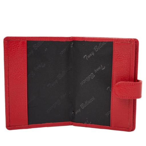 Обкладинка шкіряна для авто-паспорт Tony Belucci 197-282 червоний флотар