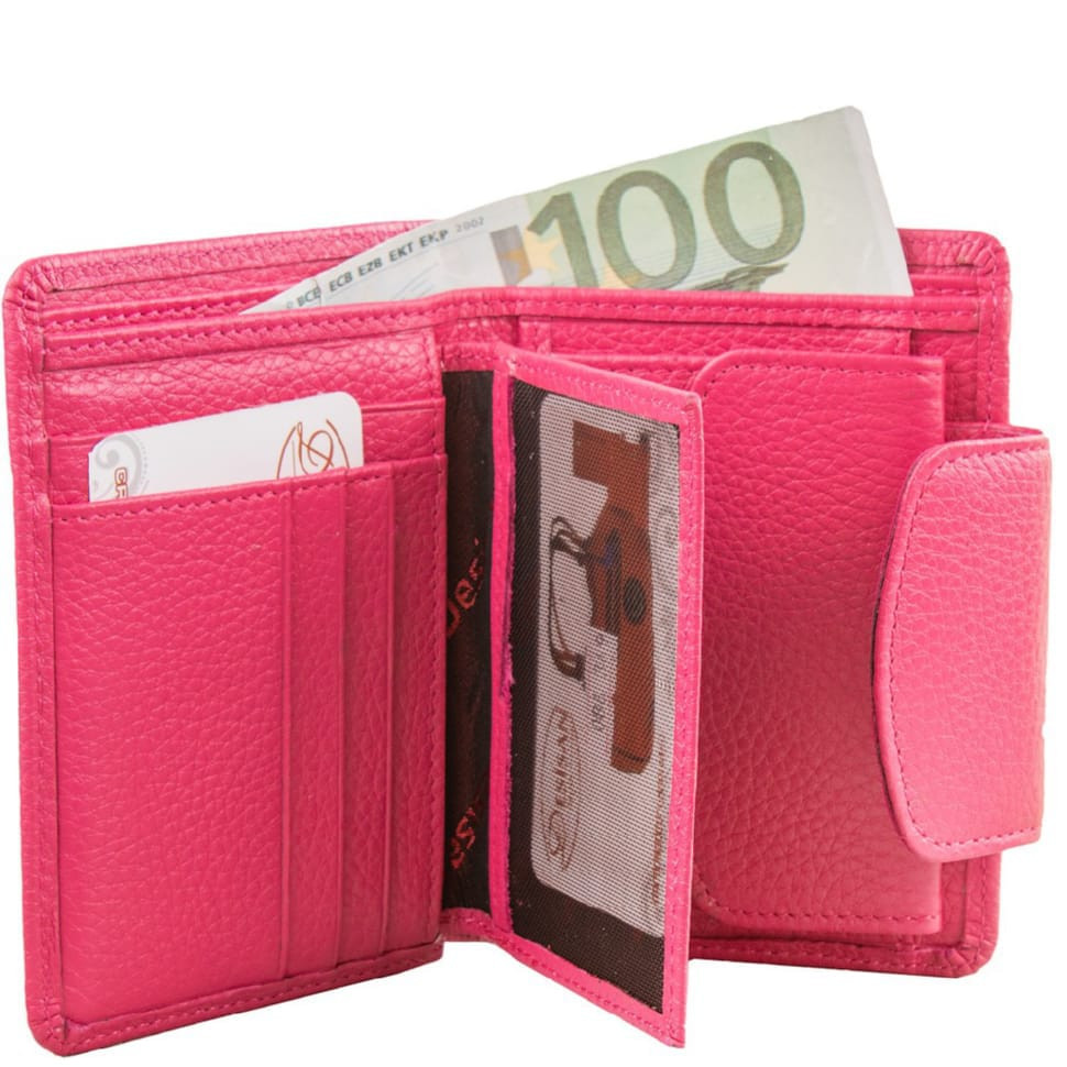 Кошелек женский кожаный Desisan 086-369 розовый флотар