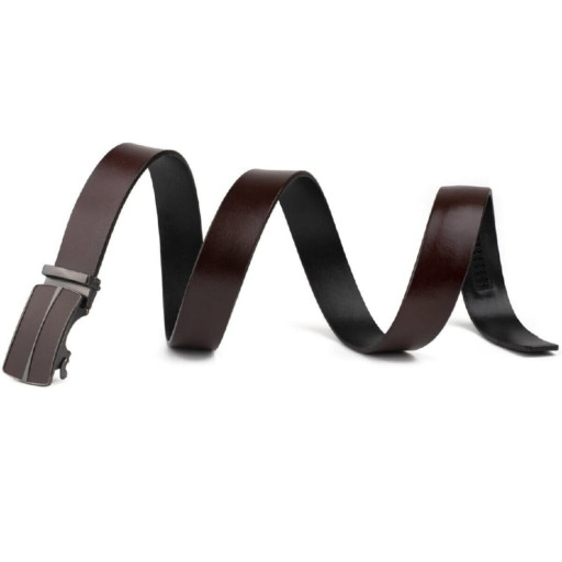 Ремінь чоловічий з автоматичною пряжкою Vintage 20305 Коричневий