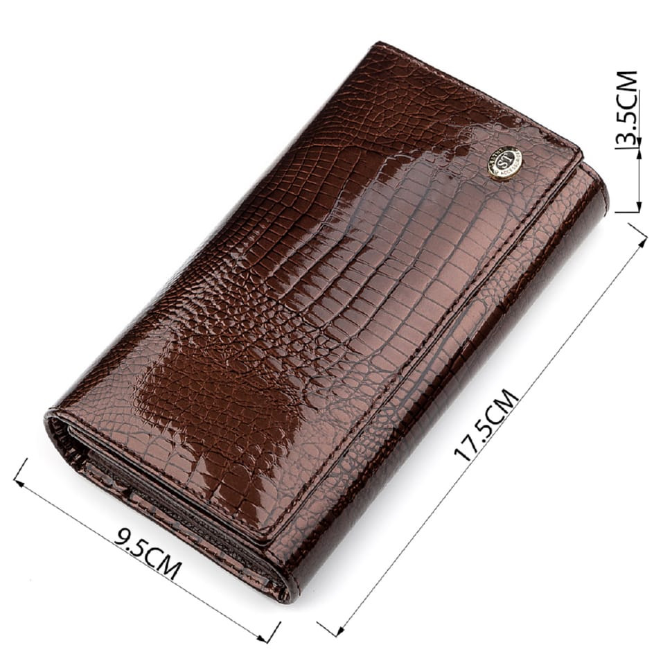 Кошелек женский ST Leather 18427 (S8001A) вместительный Коричневый