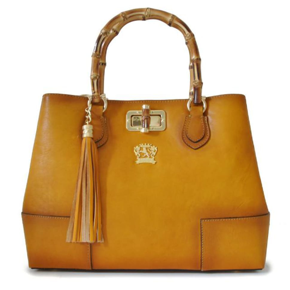 Pratesi BSE291 - Sarteano Shoulder Bag in cow leather Bruce Mustard