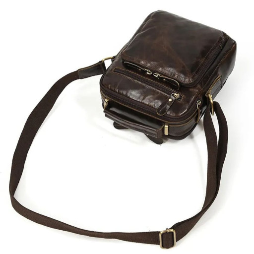 Шкіряна чоловіча сумка через плече та з ручкою Bexhill bx1063R