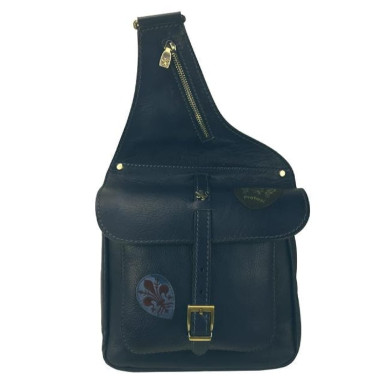 Pratesi BBL135/PE - Bisaccia 135/PE Cross Body Bag in cow leather Bisaccia B135/PE Blue