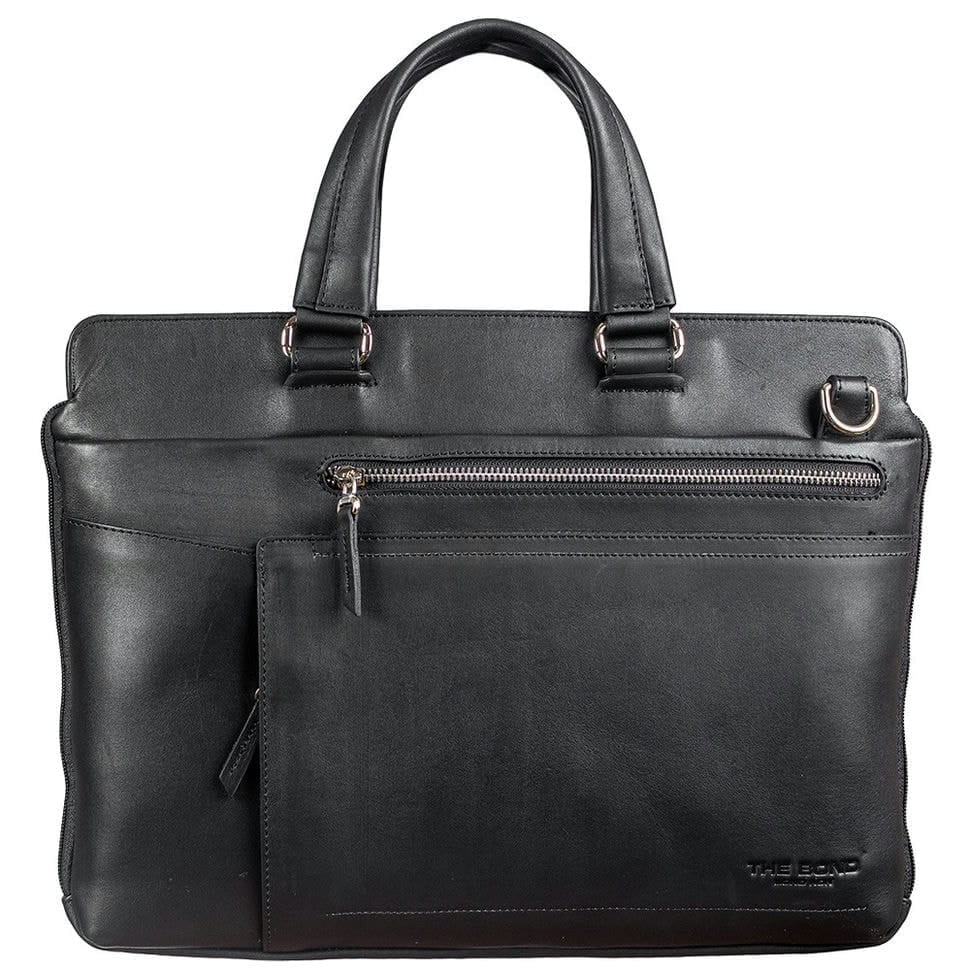 М'який портфель шкіряний BOND 1132-101 чорний