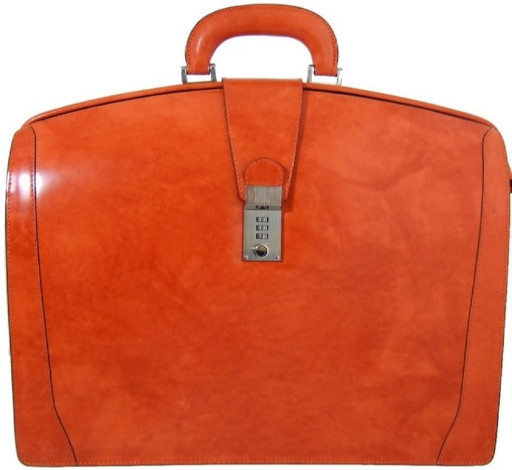 Pratesi RAR120 - Brunelleschi Briefcase in cow leather Radica Orange