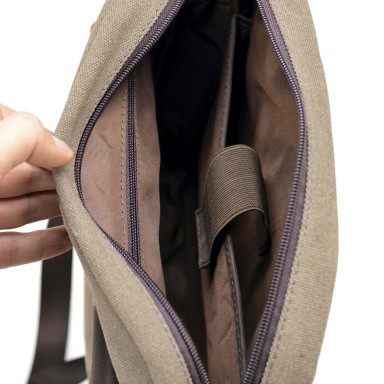 Mens canvas crossbody bag TARWA RSc-1810-4lx