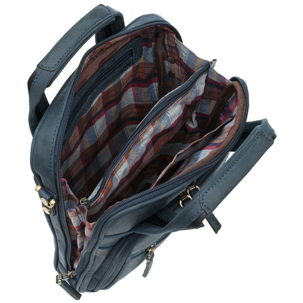 Барсетка м'яка шкіряна Tony Bellucci 5049-03 синій нубук