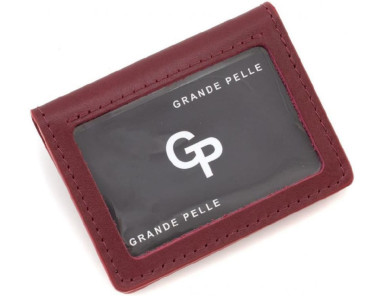 Обложка на права ID паспорт удостоверение Grande Pelle 221661 бордовая