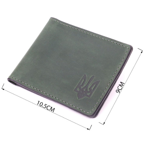 Якісна шкіряна обкладинка на посвідчення учасника бойових дій GRANDE PELLE 11664 Зелений