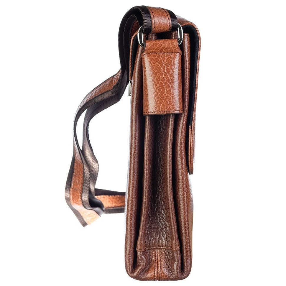 Барсетка мягкая кожаная DESISAN 350-015 рыжий флотар