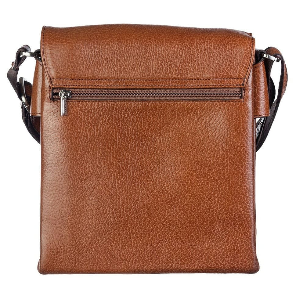 Барсетка мягкая кожаная DESISAN 350-015 рыжий флотар