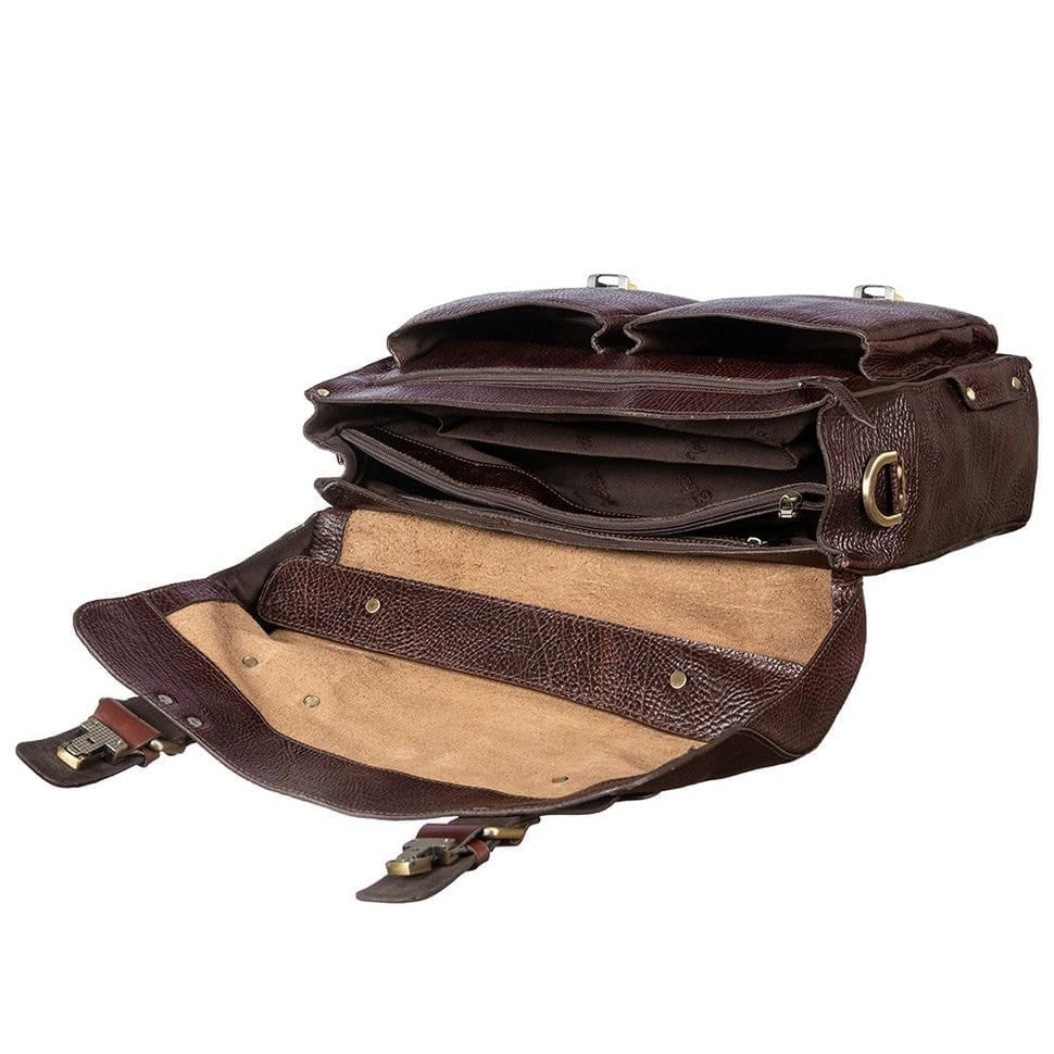 Шкіряний портфель Tony Bellucci 5089-896 рудий флотар