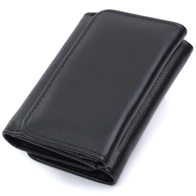 Гаманець для жінок з натуральної шкіри горизонтального формату ST Leather 22722 Чорний