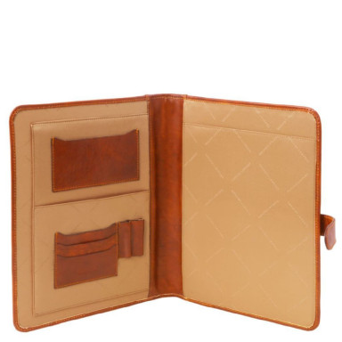 Adriano Leather document case with button closure Tuscany TL141275