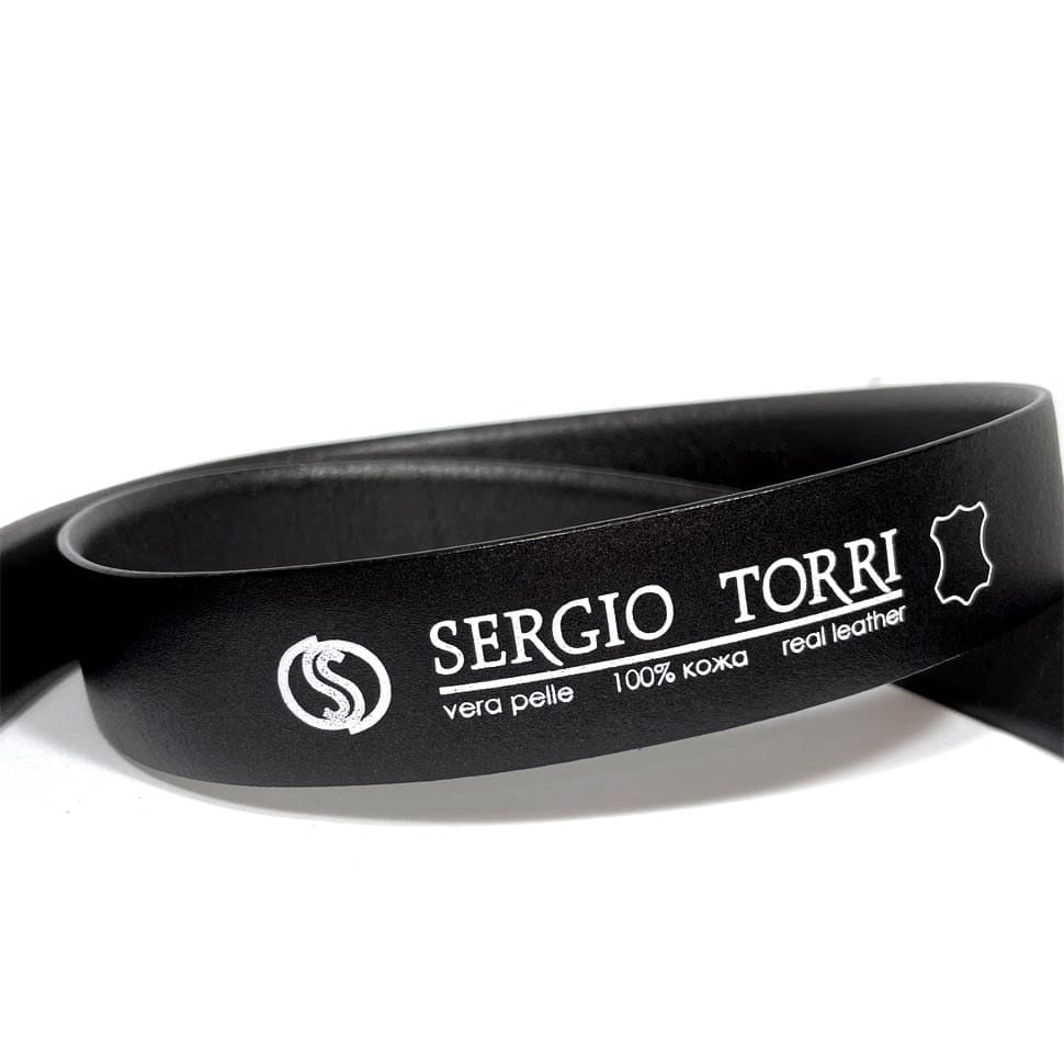 Ремінь зі шкіри оленя 35мм чорний, класична пряжка t22823