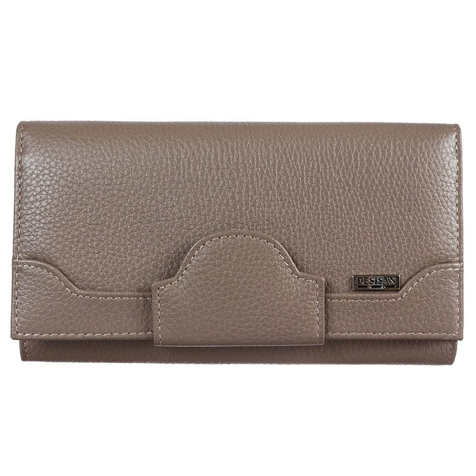 Гаманець жіночий шкіряний Desisan 128-283 бежевий флотар