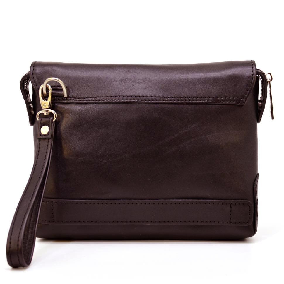 Mens leather clutch bag with a loop brown TARWA GC-0060-4lx
