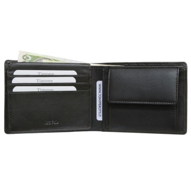 Leather wallet Timone intrecciato 12012 moro brown