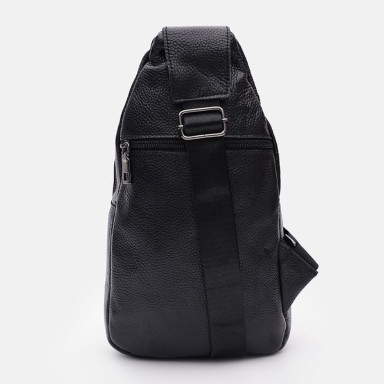 Men's leather backpack Keizer K1085bl-black