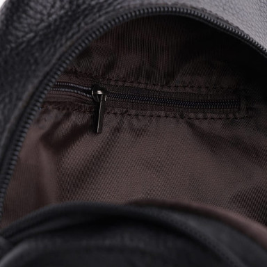 Men's leather backpack Keizer K1085bl-black